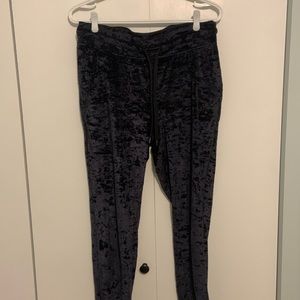 Lululemon crushed velvet warm down joggers